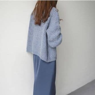 ニットカーディガン ふわり優しいシャギーニット