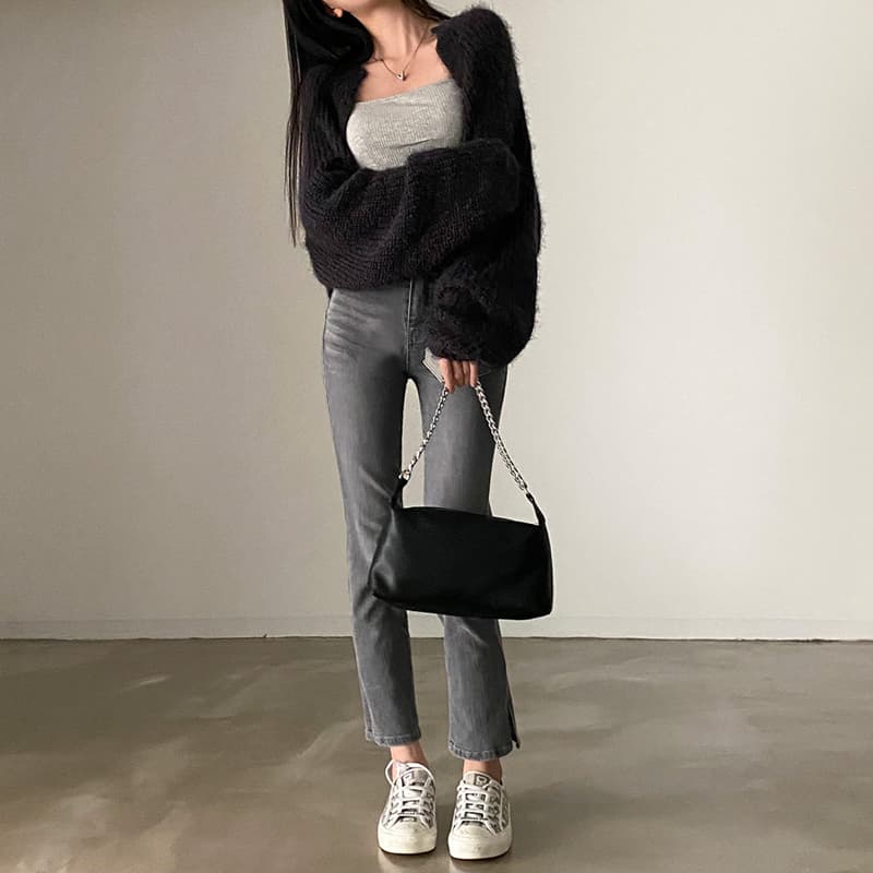 ニットカーディガン ニットカーディガン ふわもこ手触り 冬暖モヘアニット