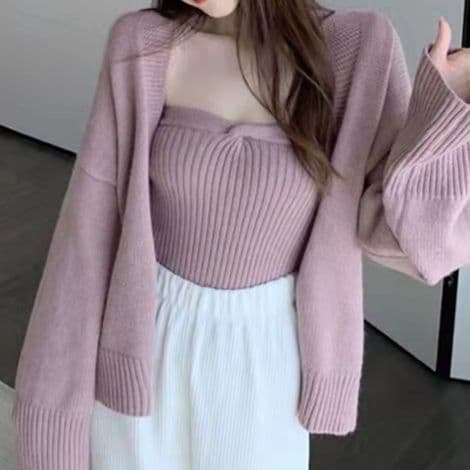 ニットカーディガン ニットカーディガン ふんわり優しいモヘアカーディガン